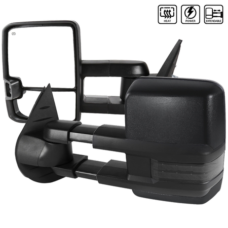 SPEC-D TUNING 07-13 ChevySilverado Chrm Cvr TwngMirrors, Pwr Htd, RMX-SIV07G3GLEDHP-FS RMX-SIV07G3GLEDHP-FS